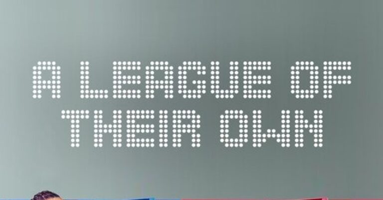 A League of Their Own 스포츠 코미디 패널 쇼의 재미있는 출연자들과 경기 장면을 담은 썸네일 이미지